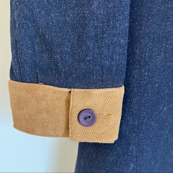 NWOT Unique Denim Trench Coat and Pants Set Sz Sm Y2K Western Riding Style - Picture 5 of 12